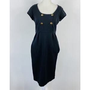 Diane Von Furstenberg Size 2 Charo Dress Black Work Career Office Pockets